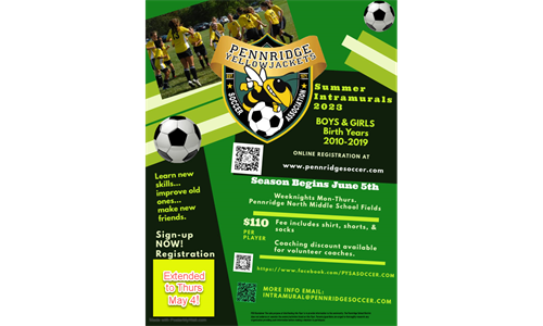 CLOSING TODAY THURS MAY 4!  Summer Intramural Registration