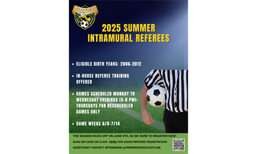 Summer Referees Needed